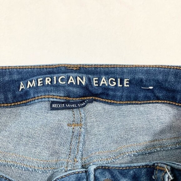 American Eagle next level stretch super high rise jegging distressed jeans - Picture 7 of 12